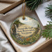 A round ornament with a scenic image of Granville Gulf State Reserve, Vermont, hanging from a string.
