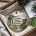 A decorative ornament with a scenic image of the Green River Gorge State Park in Washington, featuring a waterfall, pine trees, and mountains.