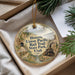 A decorative ornament with a train and a scenic landscape, featuring the text "Historic Union Pacific Rail Trail State Park, Utah".