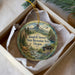 A round ornament with a scenic landscape featuring a mountain, river, and deer, along with the text "Joseph H. Stewart State Recreation Area, Oregon".