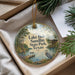 A decorative ornament with a lake and a bird, featuring the text "Lake Bob Sandlin State Park, Texas" on it.