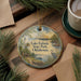 A decorative ornament featuring a scenic lake and surrounding landscape, with the text "Lake Eufaula State Park, Oklahoma" prominently displayed.