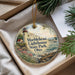 A decorative ornament with a lighthouse and a coastal scene, featuring the text "Marblehead Lighthouse State Park, Ohio".