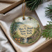 A decorative ornament with a scenic landscape of Max V. Shaul State Park, New York, featuring a bird perched on a tree branch.