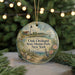 A round ornament with a lighthouse and a coastal scene, featuring the text "Oak Orchard State Marine Park, New York".