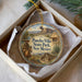 A decorative ornament in a box, featuring a cowboy on horseback and the text "Pancho Villa State Park, New Mexico".