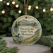 A round ornament with a scenic image of Placid Lake State Park, Montana, featuring a duck and pine trees.