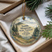 A decorative ornament with a scenic mountain landscape and pine trees, featuring the text "Saddle Mountain State Natural Area, Oregon".