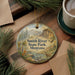 A decorative ornament featuring a scenic landscape of Smith River State Park, Montana, with a bird in flight and a deer in the foreground.