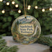 A circular ornament with a scenic mountain landscape and waterfall, featuring the text "Squilchuck State Park, Washington".
