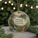 A round ornament with a scenic landscape of a forest and a waterfall, featuring the text "Tobhanna State Park, Pennsylvania".