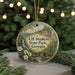A round ornament with a scenic landscape featuring a waterfall, bridge, and trees, with the text "A.H. Stephens State Park, Georgia" displayed on it.