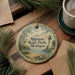 A decorative ornament featuring a lighthouse and a scenic landscape, with the text "Algonac State Park, Michigan" prominently displayed.