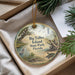 A decorative ornament with a scenic image of Big Talbot Island State Park, Florida, featuring a bird, a lighthouse, and a body of water.