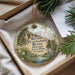 A round ornament with a picture of a bird and text that says "Bulow Plantation Ruins Historic State Park, Florida".