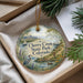 A decorative ornament with a scenic image of Cherry Creek State Park, Colorado, hanging from a string.