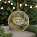 A decorative ornament featuring a scenic image of Dixon Springs State Park in Illinois, with a waterfall and a house in the background.