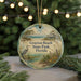 A round ornament with a beach scene and a bird, featuring the text "Grayson Beach State Park, Florida" on it.