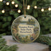 A round ornament with a scenic image of a pond and forest, featuring the text "Hampton Ponds State Park, Massachusetts".