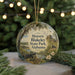 A decorative ornament featuring a scenic image of Historic Blakeley State Park in Alabama, with a cannon and a river in the background.