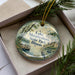 A decorative ornament with a scenic image of Lake Murphysboro State Park, Illinois, featuring a bird, a dock, and a body of water.