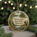 A circular ornament featuring a moose and a canoe, with the text "Moose Lake State Park, Minnesota" displayed on it.
