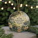 A decorative ornament featuring a scenic view of Kentucky State Park, with a house, trees, and a river in the background.