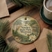 A decorative ornament featuring a scenic image of Natchez State Park, Mississippi, with a house and trees in the background.