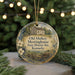 A decorative ornament featuring a house and trees, with the text "Old Mulkey Meetinghouse State Historic Site, Kentucky" displayed on it.