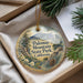 A decorative ornament with the text "Palomar Mountain State Park, California" is displayed in a box, surrounded by pine branches and greenery.
