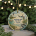 A round ornament featuring a lighthouse, a bird, and a beach scene, with the text " Sebastian Inlet State Park, Florida" displayed on it.