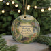 A round ornament with a scenic illustration of a train, bridge, and waterfall, surrounded by greenery, with the text "Western Gateway Heritage State Park, Massachusetts" displayed on it.