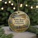 A round ornament with a scenic landscape of Wilder Ranch State Park, California, featuring a barn, trees, and a body of water.