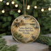A decorative ornament featuring a scenic image of Bluff Fort Historic State Park, Florida, with a bird in the foreground and a palm tree in the background.
