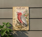 a large, colorful bird, possibly a parrot, perched on a branch.