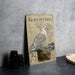 a metal poster or informational display about the Glaucous Gull, a species of seagull, with a detailed illustration of the bird and accompanying text.