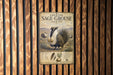 a metal sign with a detailed illustration of a Greater Sage-Grouse, a species of bird, and information about the species.