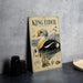 A vintage-style book or magazine cover titled "King Eider" with illustrations of a king eider duck and various marine elements.