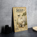 A vintage-style metal sign featuring an illustration of a Silkie chicken, with text and decorative elements.