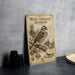 A vintage-style field guide to white-throated sparrows, featuring illustrations and text about the species.