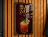 A sign for "Bandy Smash" cocktail, featuring an illustration of a cocktail glass with a garnish and a lemon slice.