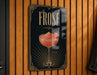 a sign for a drink called "FROSE" with a glass illustration of a pink drink and a strawberry garnish.