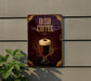 A sign for "Irish Coffee" is displayed on a wall, featuring an illustration of a cup of Irish coffee with a frothy top.