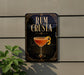 a sign with the text "RUM CRUSTA" and an illustration of a cocktail glass.