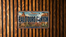 A vintage license plate from Texas, featuring the name "Palo Duro Canyon" and the state's location.