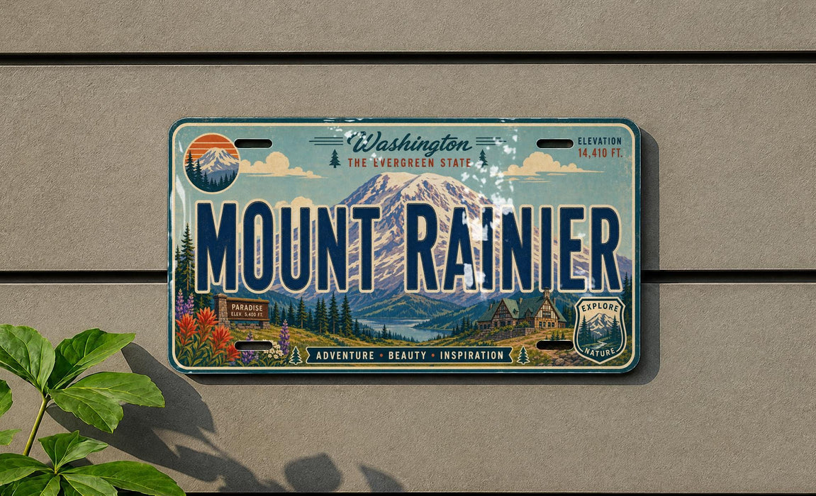 Mount Rainier license plate