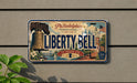 A license plate from Philadelphia, Pennsylvania, with the text "Liberty Bell" and "Let Freedom Ring" printed on it.